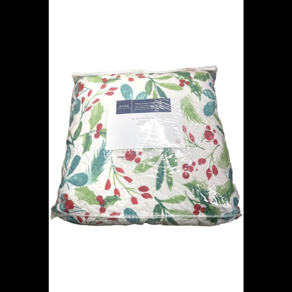 Home Reflections 2-Pack Holiday Motif Pillow Green